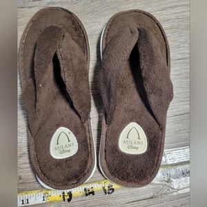 Aulani‎ Disney Brown Flip Flops Slippers Womans Large